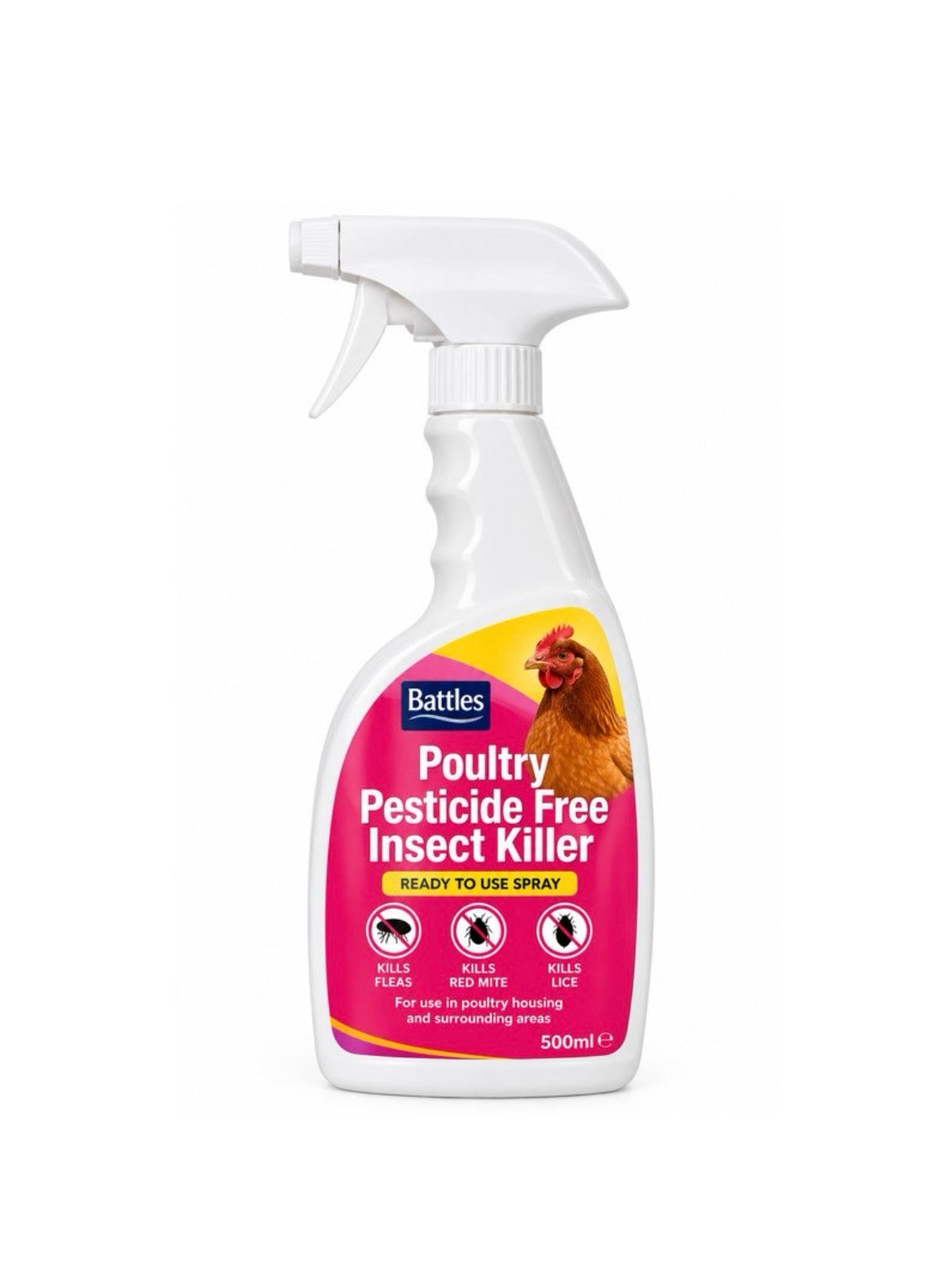 Battles Poultry Pesticide Free Insect Killer RTU Spray 500ml