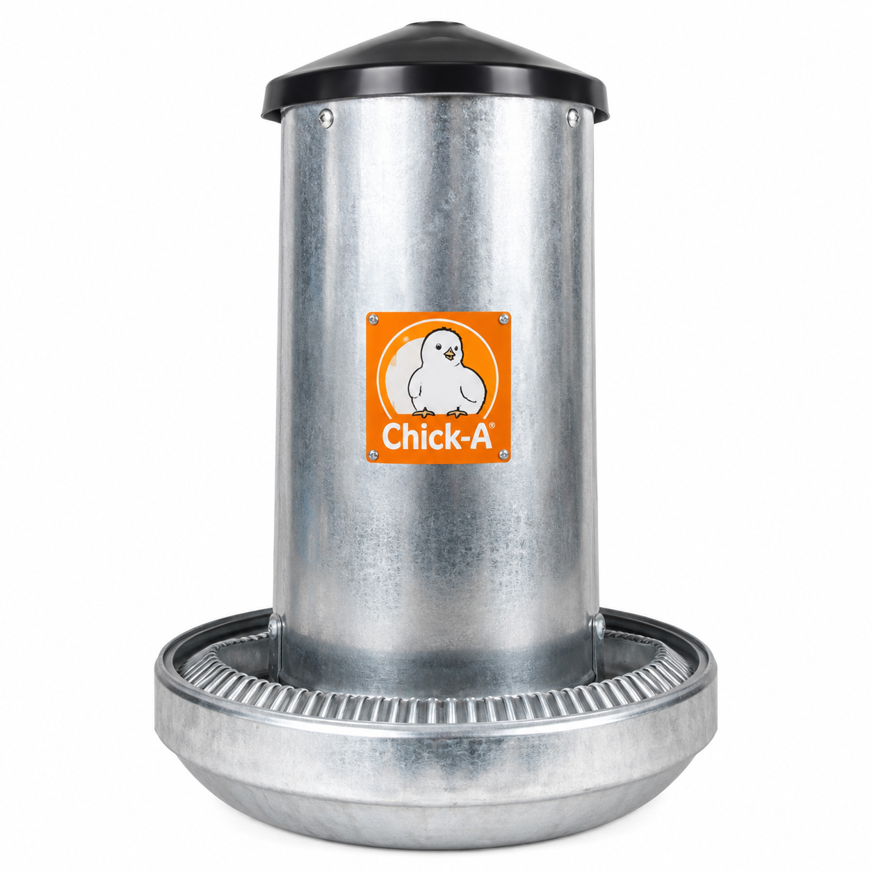 CHICK A FEEDER GALVANISED + PLASTIC COVER 40LTR