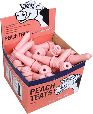 Peach Teat calf Teat (pack of 50)